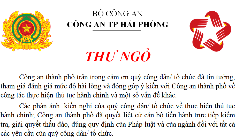 Thư ngỏ của Công an thành phố Hải Phòng